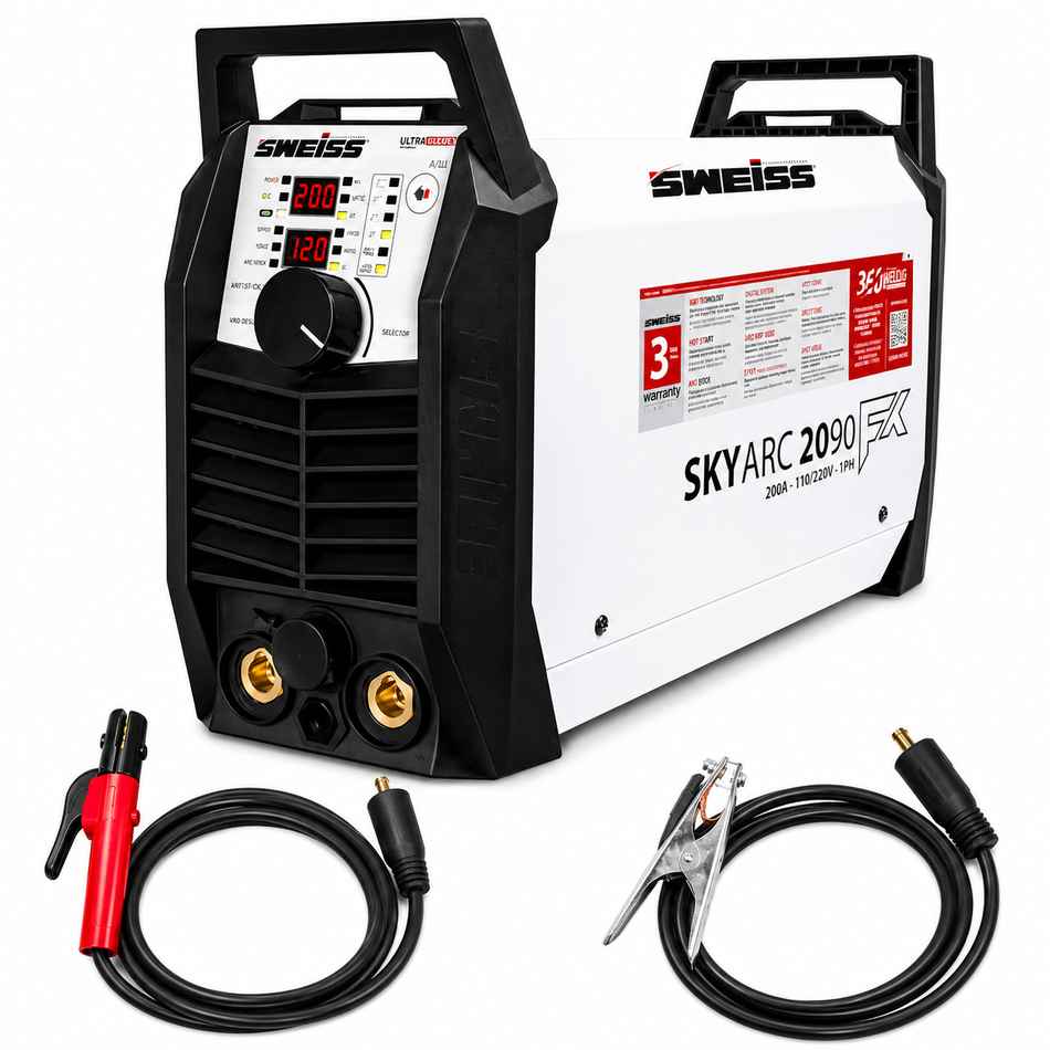 Soldadora Inversora Sweiss Skyarc 2090 Fx Heavy Duty 200amp 110/220v
