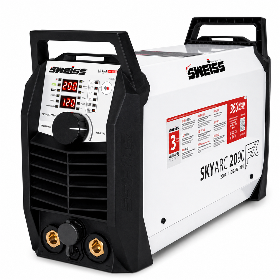 Soldadora Inversora Sweiss Skyarc 2090 Fx Heavy Duty 200amp 110/220v