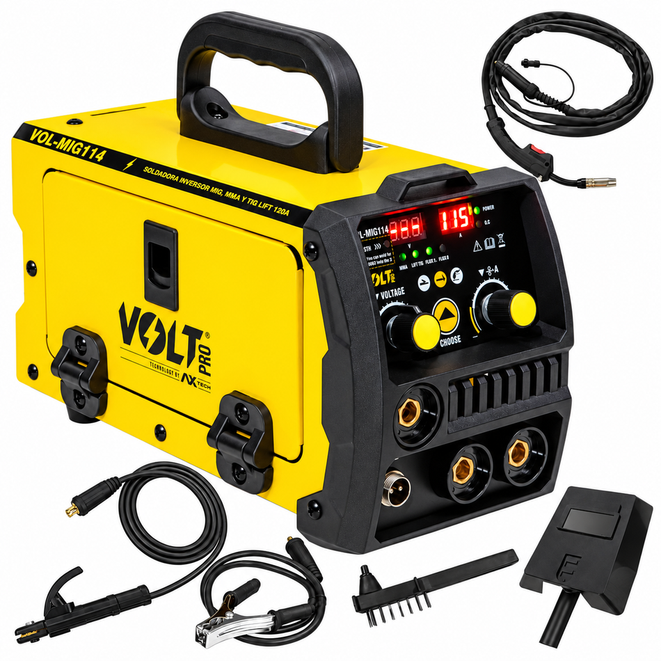 VOL-MIG114 Soldadora De Microalambre Inversora Volt 120A 110V