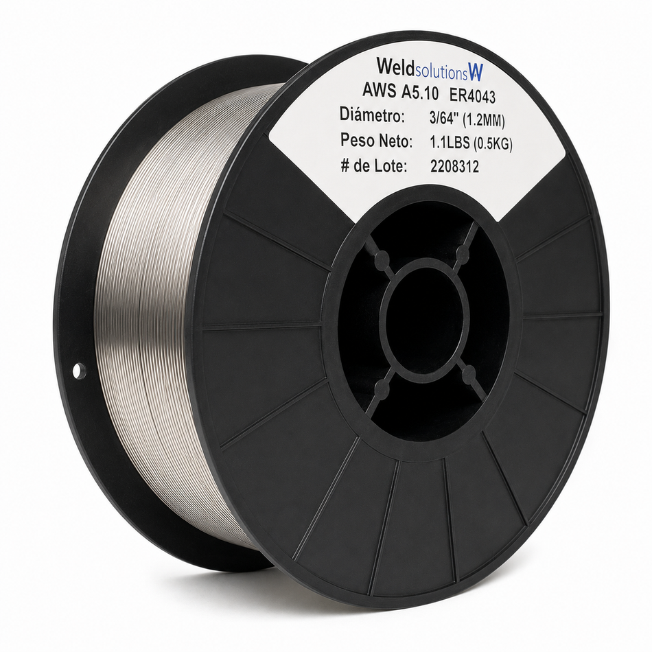 Soldadura De Micralambre Aluminio ER4043 1LB 3/64" 1.2mm Weld solutions