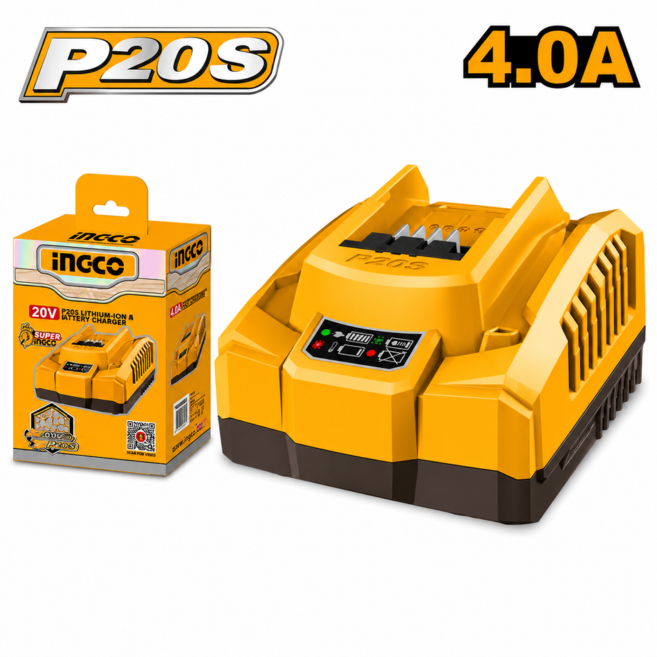 Cargador Rapido Para Herramientas Ingco 20v 4A Ingco UFCLI20411