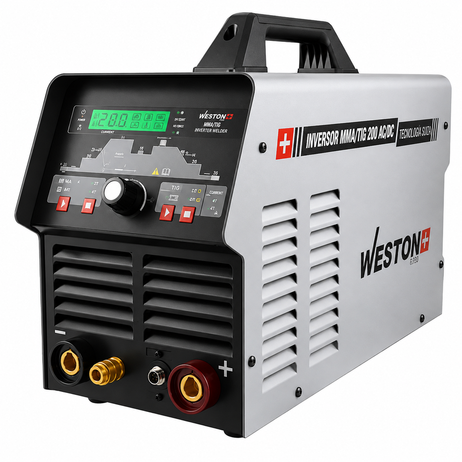 Soldadora Inversora Weston Z-67060 AC/DC Tig Aluminio 200A 220V