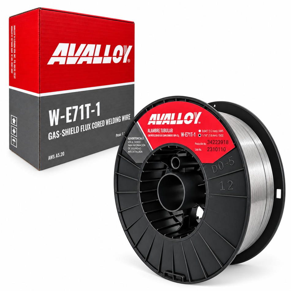 Soldadura De Microalambre Tubular E71T-1 1/16" 15KG Avalloy