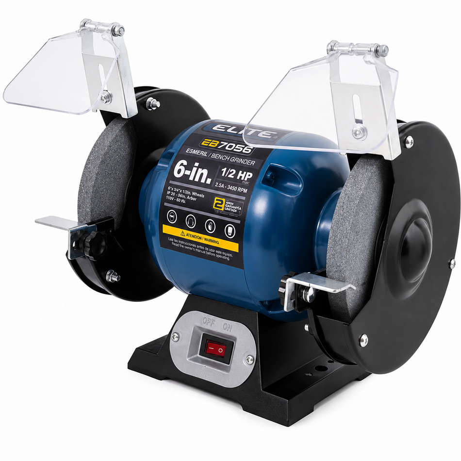 Esmeril De Banco 6 Pulgadas Elite EB7056 375W 1/2Hp