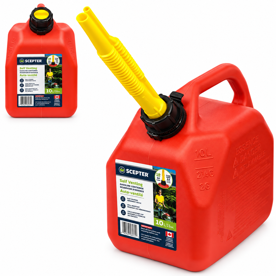 Tanque Bidon Para Gasolina 10 Litros Plastico Scepter SC-11977