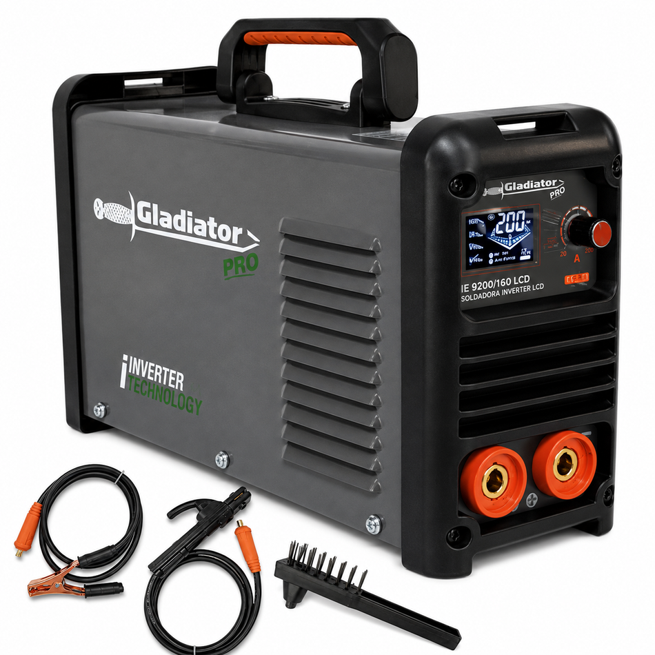 Soldadora Inversora Gladiator IE 9200/160 LCD 200Amp 110/220V