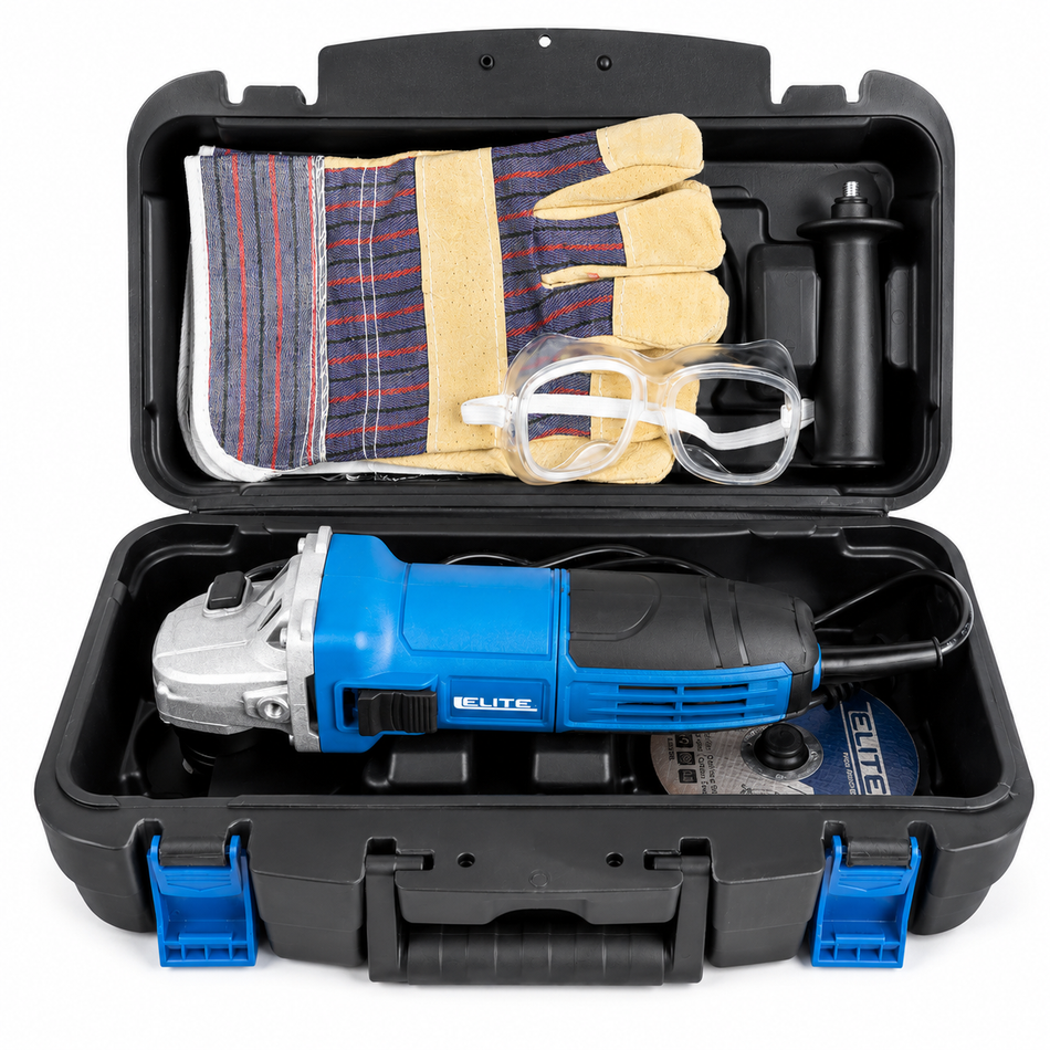 Kit Esmeriladora Angular Elite AG1142KIT 4-1/2" 800W + Accesorios