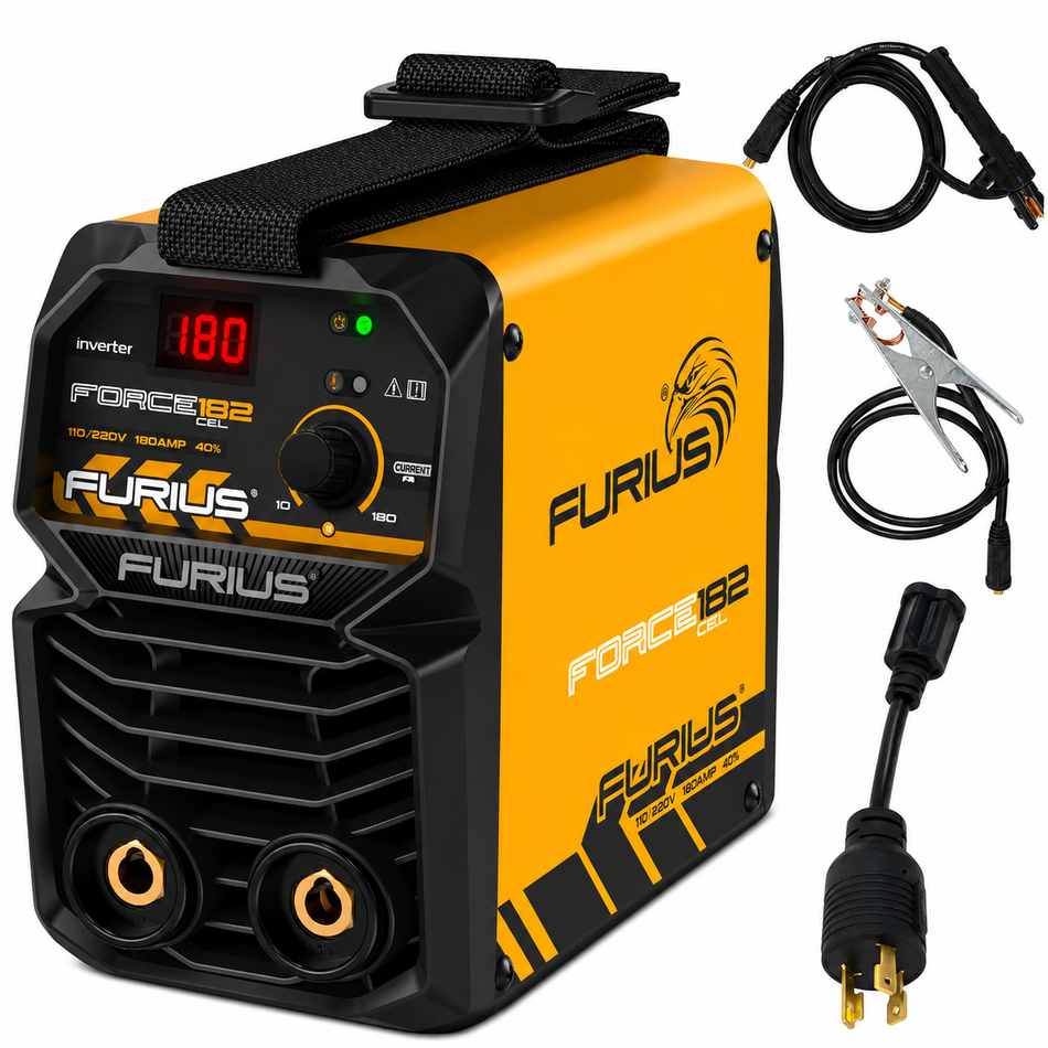 Soldadora Inversora Furius Force 182 Cel Mini 180amp 110/220V FW182CEL