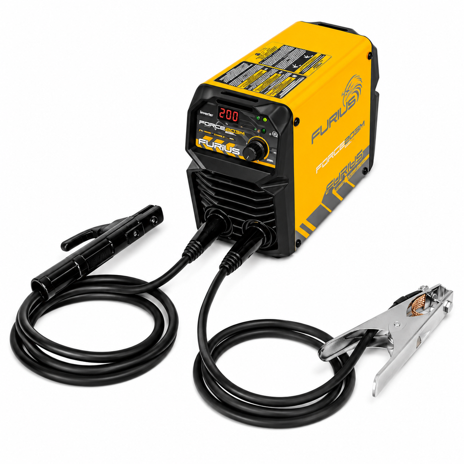 Soldadora Inversora Furius Force 203 Cel Mini 200Amp 110/220V