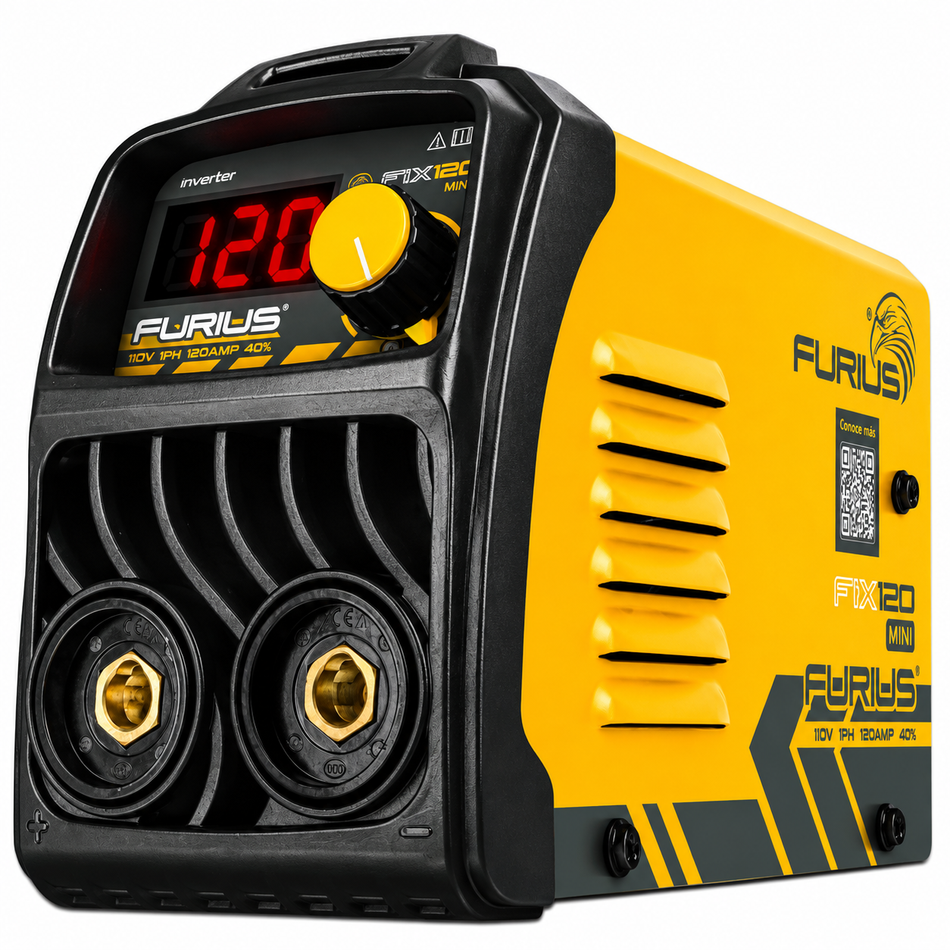 Soldadora Inversora Furius FIX120M 120A 110V Mini FW120M