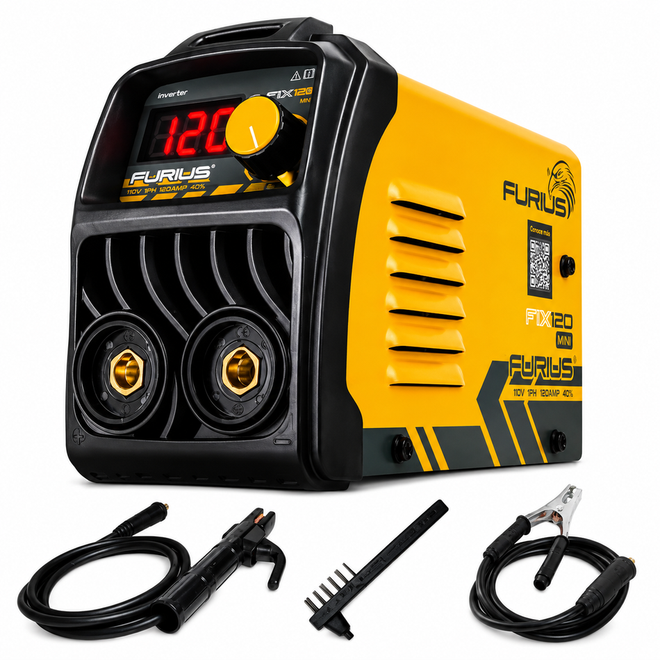 Soldadora Inversora Furius FIX120M 120A 110V Mini FW120M