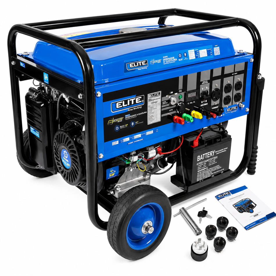 Planta Generador Eléctrico a Gasolina 8,000W 16Hp 110/220V Elite 2G80