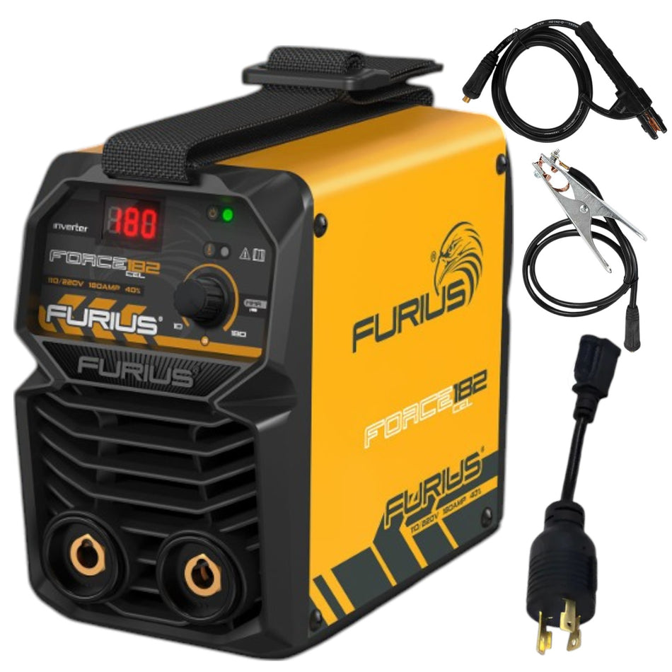 Soldadora Inversora Furius Force 182 Cellulosic Mini 180amp 110/220v FW182CEL