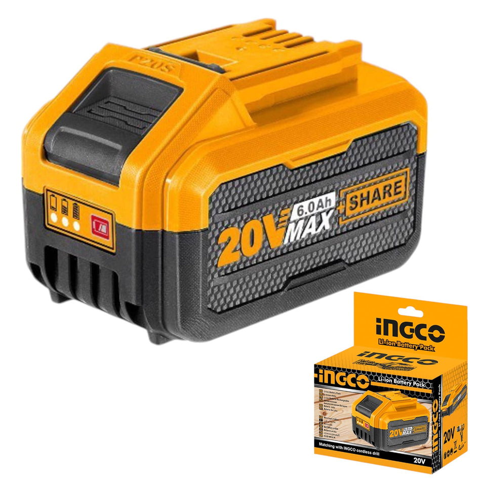 Batería para herramientas Ingco Li-ion 20v 6.0Ah FBLI2060