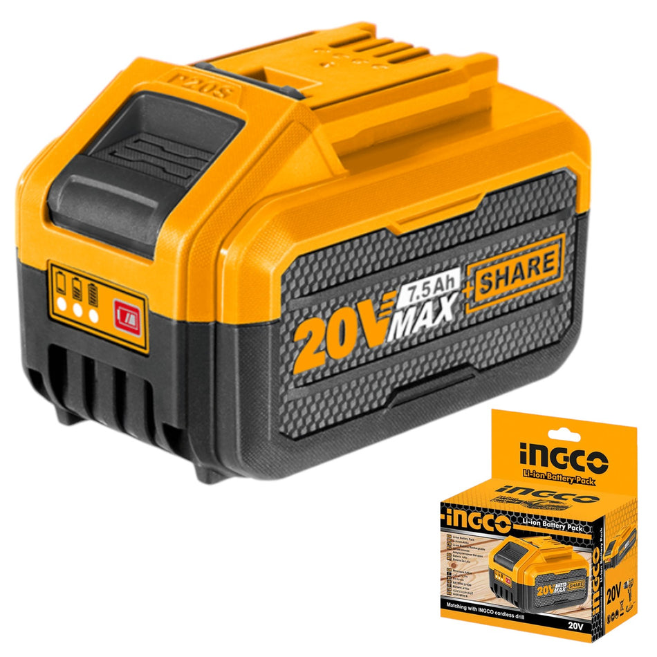 Batería para herramientas Ingco Li-ion 20v 7.5Ah FBLI2075