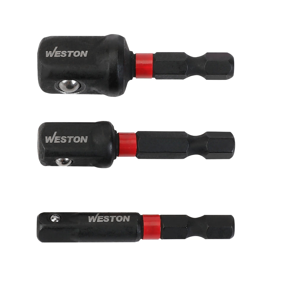 Juego De Adaptadores Para Dados De Impacto 1/4" 3pz Weston DI-051100