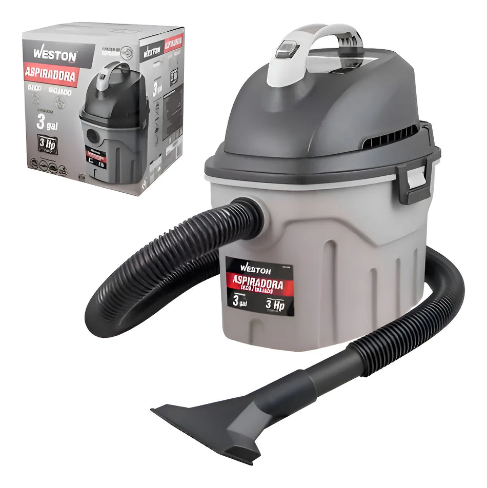 ASPIRADORA MOJADO SECO 3 GAL 11 LITROS 3HP 2,200W CW-220