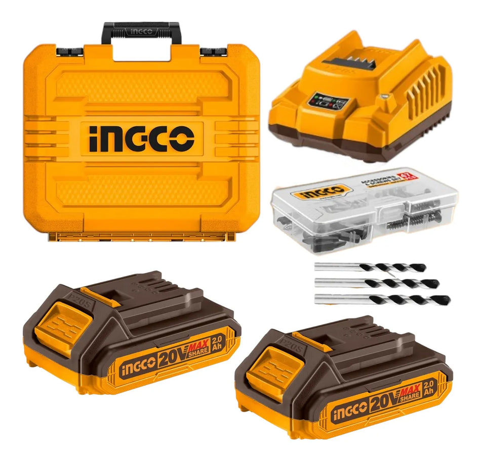 Taladro Rotomartillo Inalambrico 1/2" 20v Brushless 76Nm Ingco UCIDLI20768