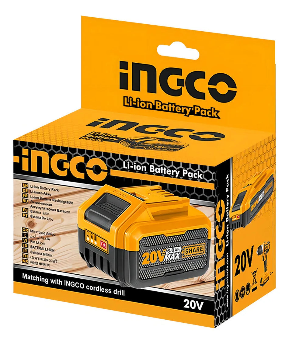 Batería para herramientas Ingco Li-ion 20v 6.0Ah FBLI2060