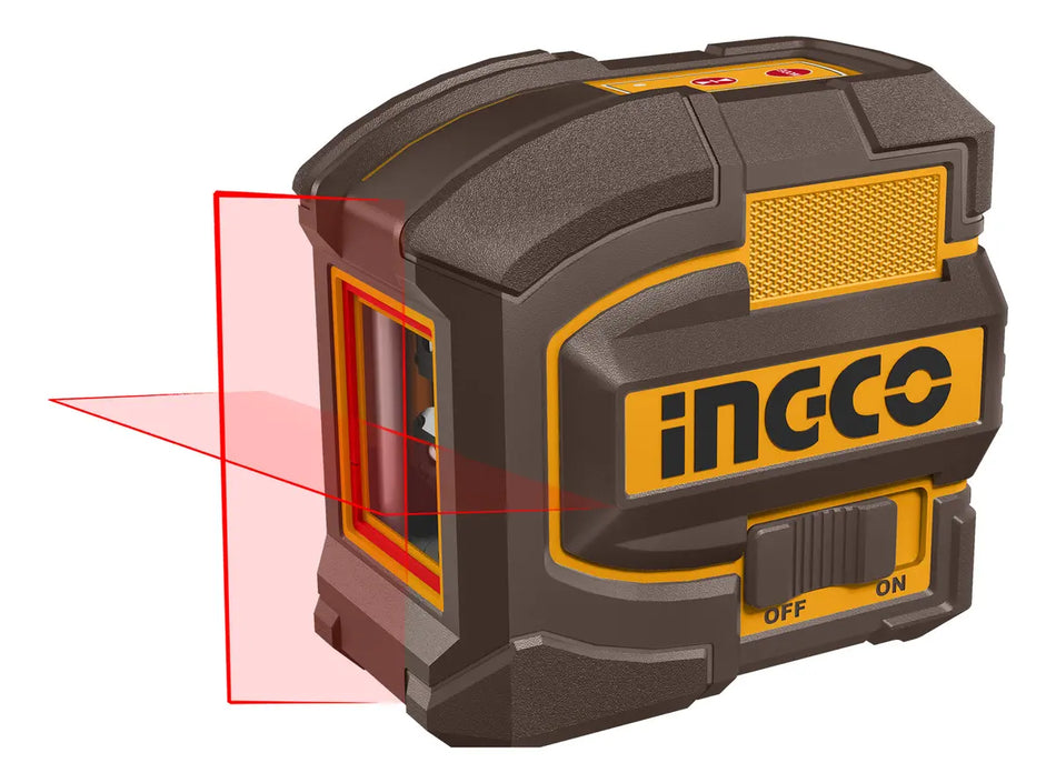 Nivel Laser 2 Lineas Luz Roja Autonivelante a Bateria 0-18Mt Ingco HLL156503