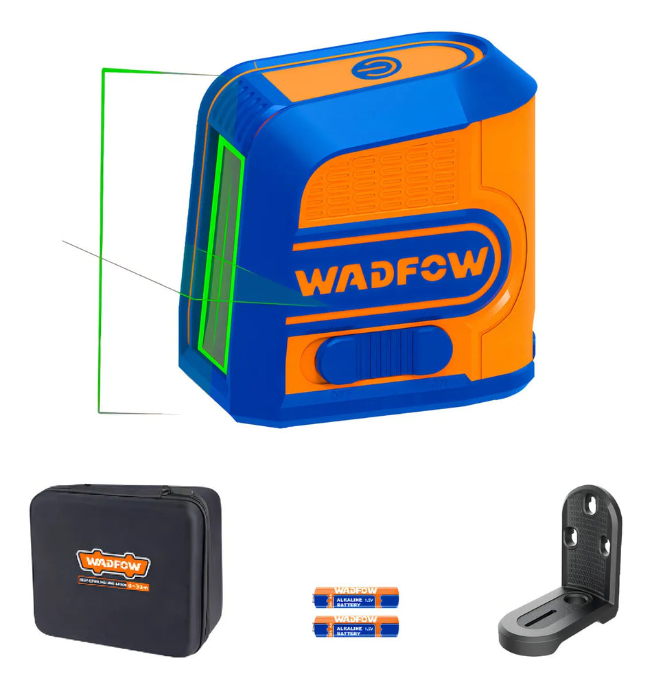 Nivel Laser 2 Lineas Luz Verde Autonivelante a Bateria 30Mt Wadfow WLE2M03