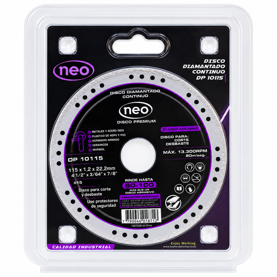 Disco de Diamante Para Corte de Metal de 4-1 2" Neo DP10115