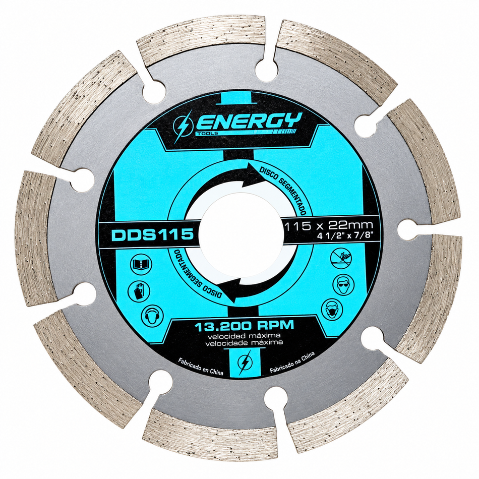 Disco de Diamante Para Corte de Concreto de 4-1 2" Sementado Energy DDS115/1