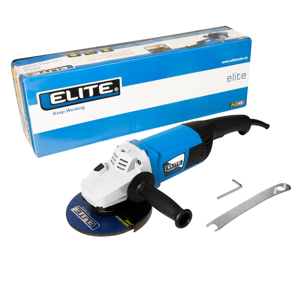 Esmeriladora Angular 7" 2,200W Industrial Elite AG181