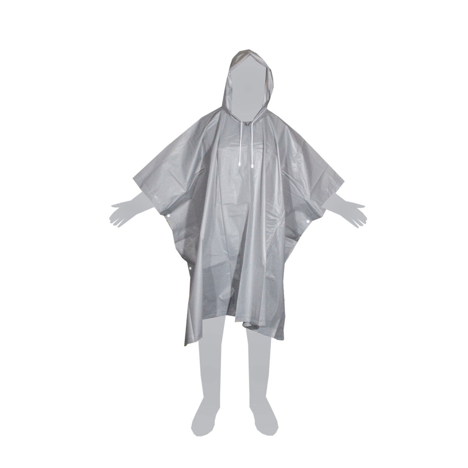 Poncho Impermeable Para Lluvia Gris 0.12mm Unitalla Weston IM-050