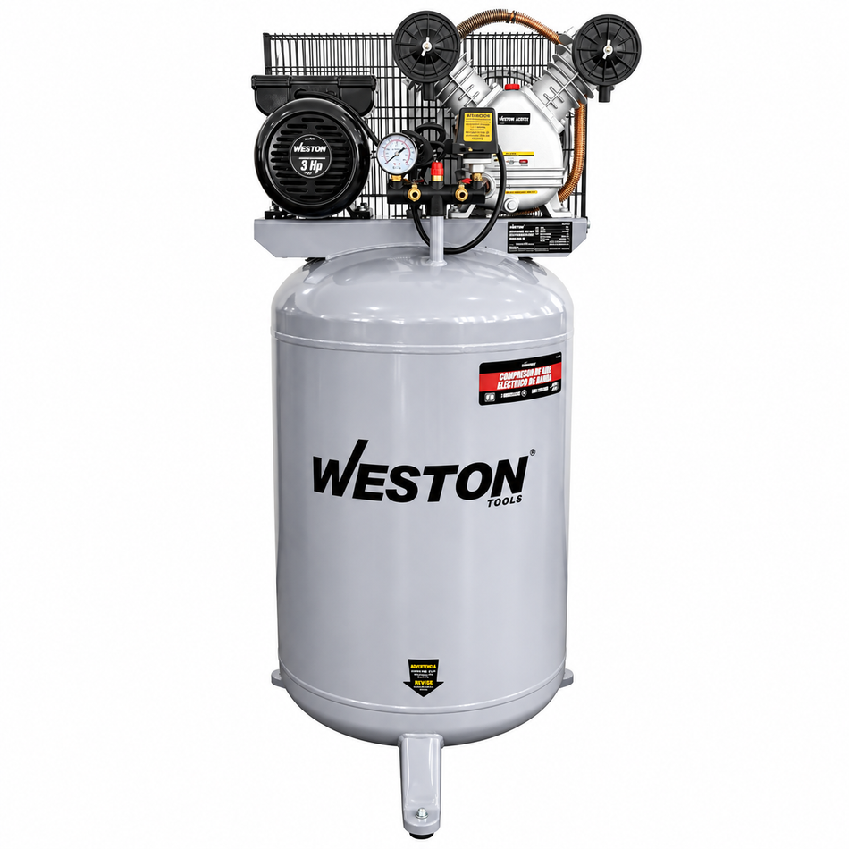 Compresor De Aire 230 Litros 3Hp 110V 2,237W Vertical Weston W-60066