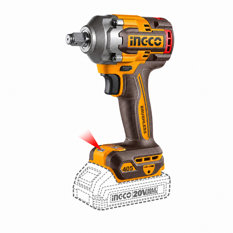 Ingco Kit UCKLI20595 Combo De 5 Herramientas 20V Brushless 5 En 1
