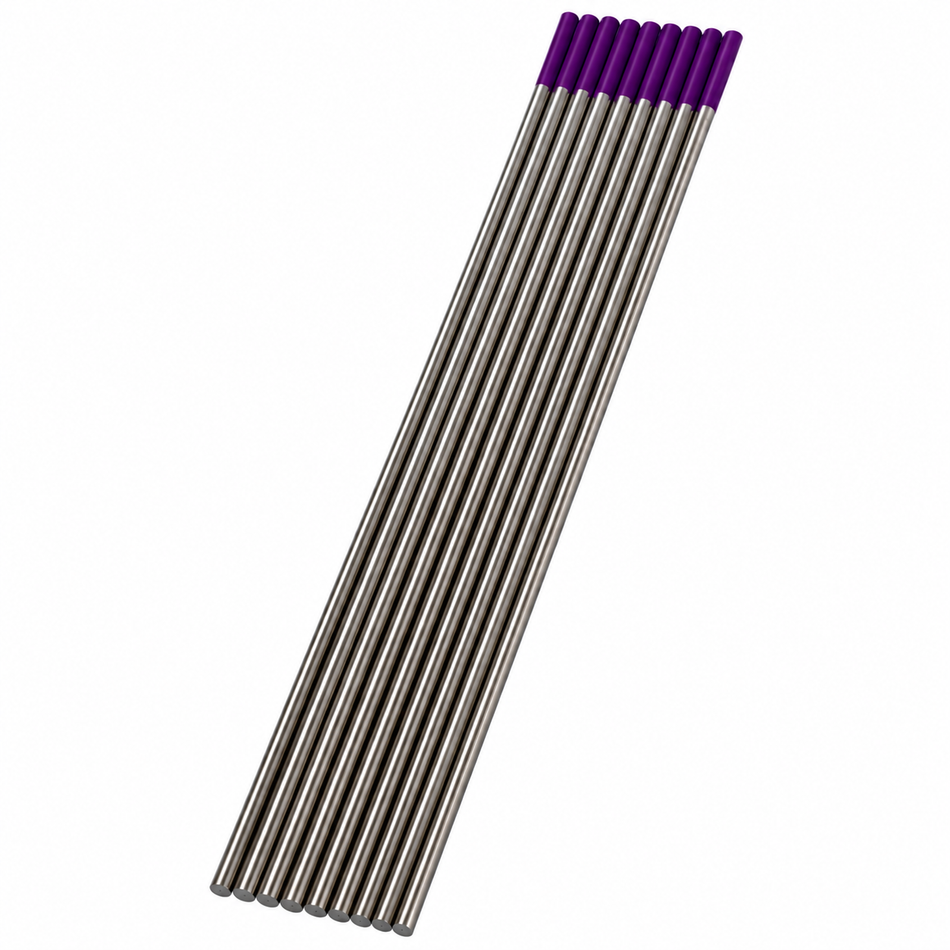 Electrodo De Tungsteno 3 Tierras 3/32 Morado Tig 10 Piezas Infra