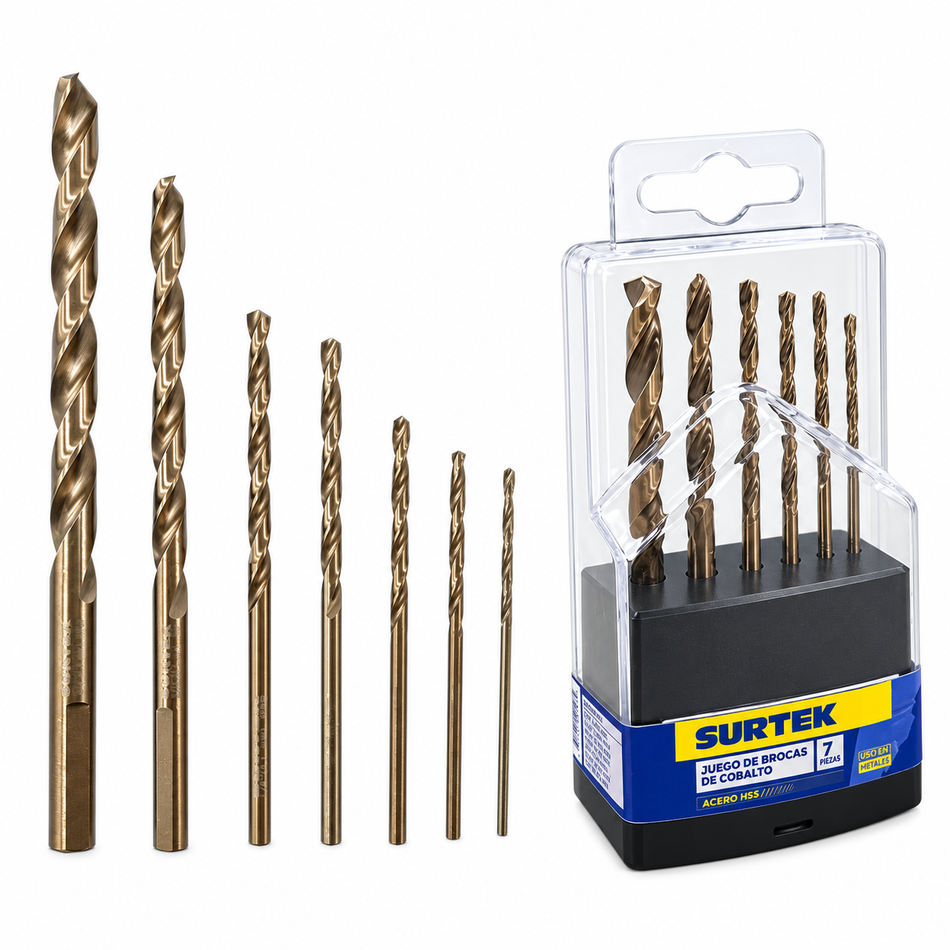 Juego De Brocas De Cobalto 7pz Surtek JBAV7