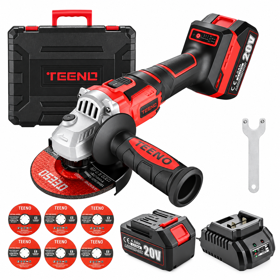Esmeriladora Inalámbrica 4-1/2" 20v V.v Tenno ATS-2231