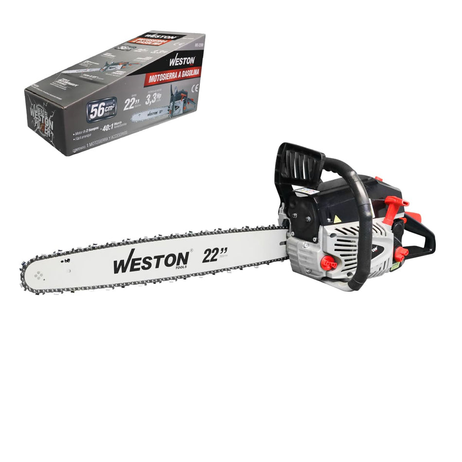 Motosierra A Gasolina 20" Barra Oregon 51cc 2.8Hp Weston MS-2000