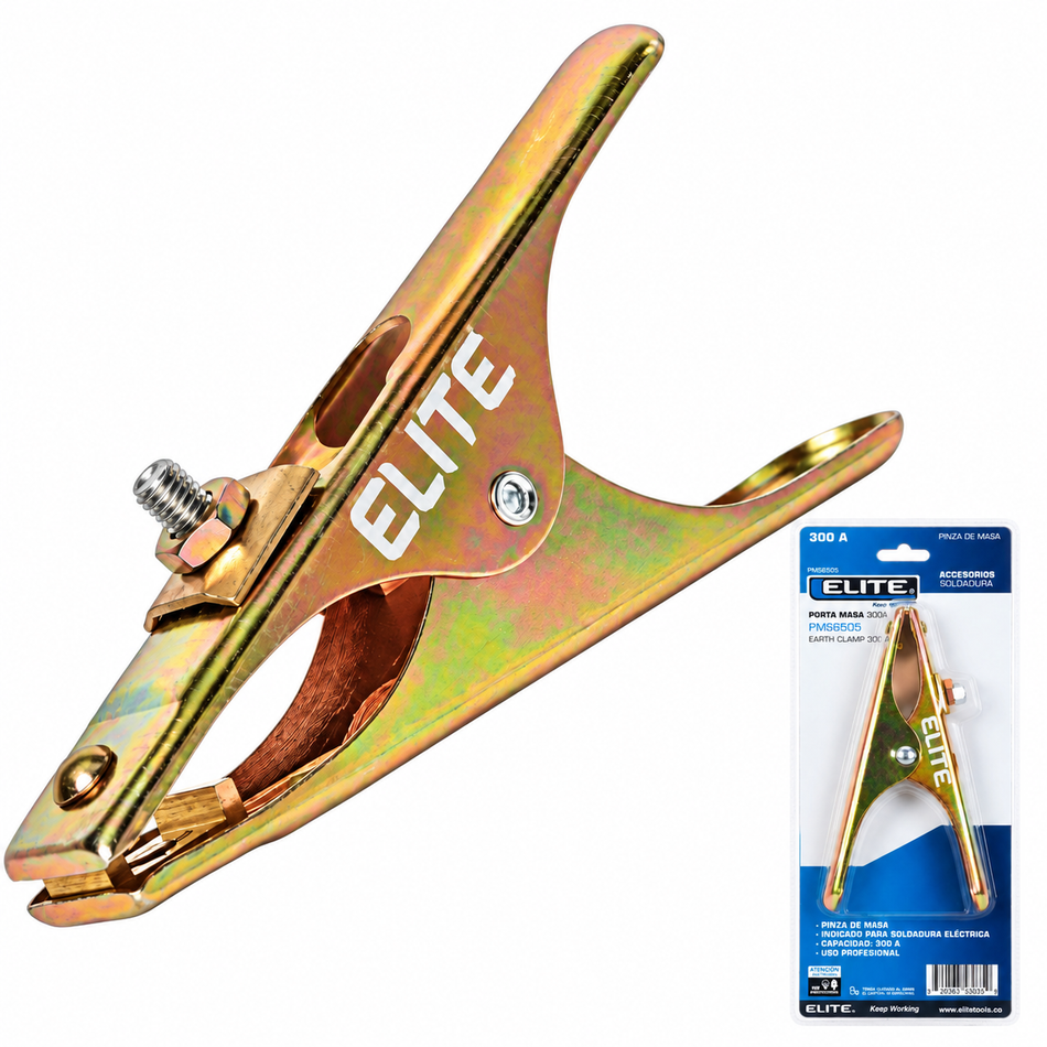 Pinza De Tierra Para Soldar De 300amp Elite PMS6505