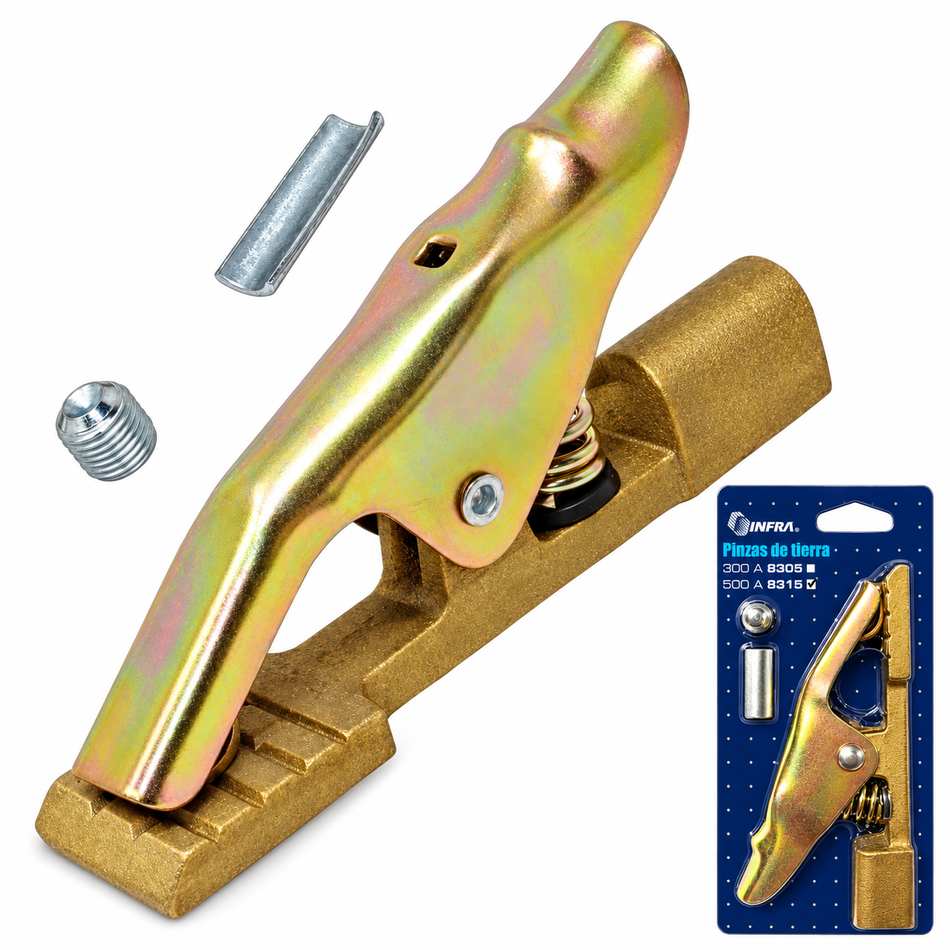 Pinza De Tierra Para Soldar De 500amp Laton Infra 5PT500 8315