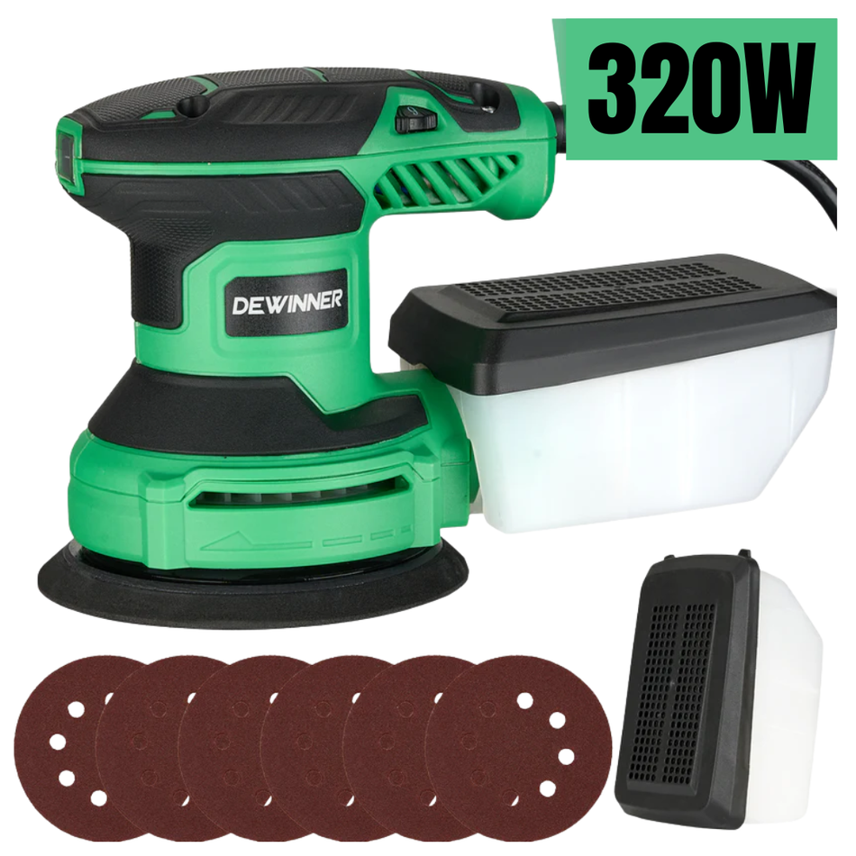 Lijadora Orbital 5 Pulgadas 320w V.v + 6 Lijas Dewinner DW-8-125