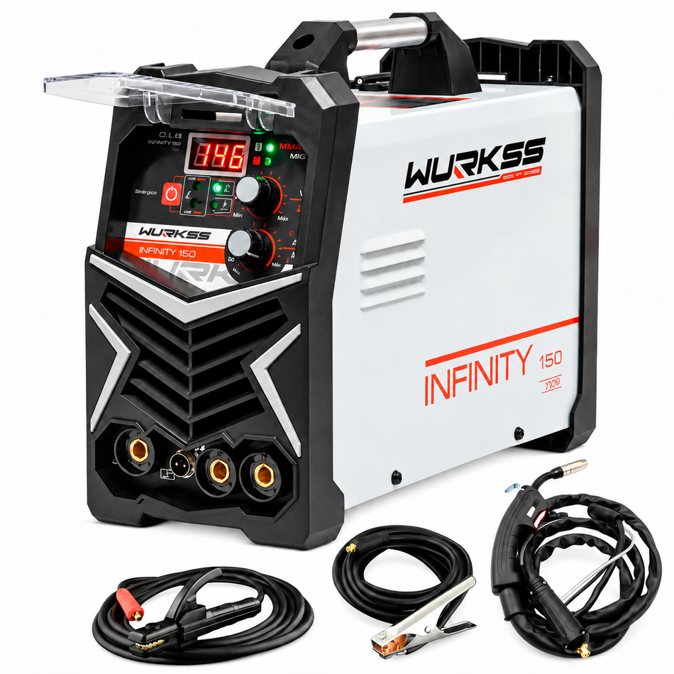 Soldadora Inversora Microalambre Electrodo 110v 140amp Wurksss Infinity 150