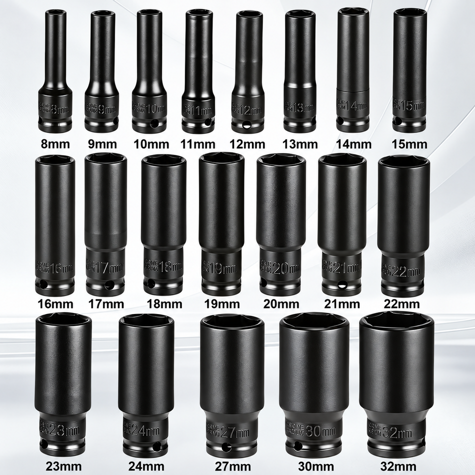 Juego De Dados De Impacto 1/2" Pulgada 20 piezas Dewinner DW-20