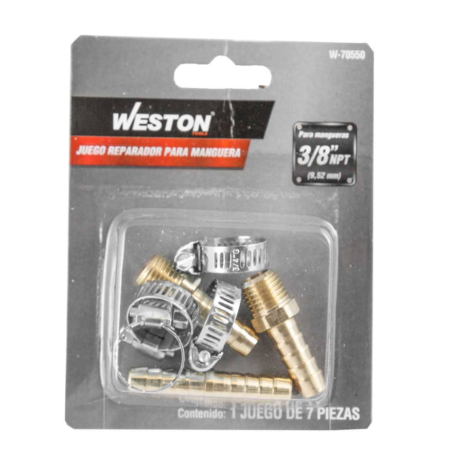 Juego Reparador De Manguera 3/8" 7Pz Weston W-70550