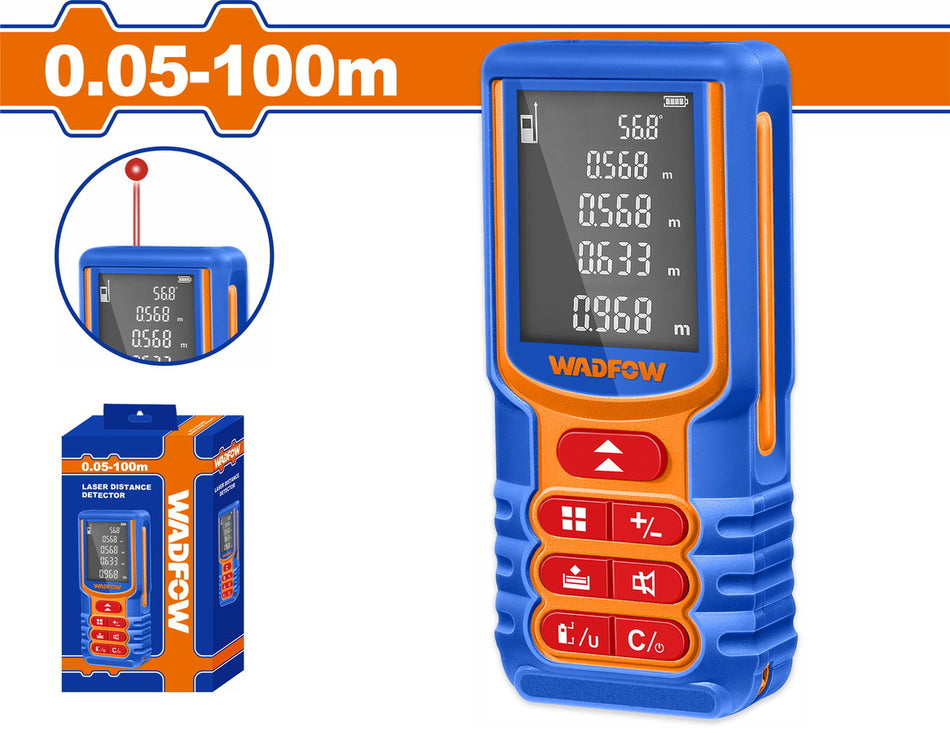 Medidor De Distancia Laser Rojo 100m Distanciometro Wadfow WDL520