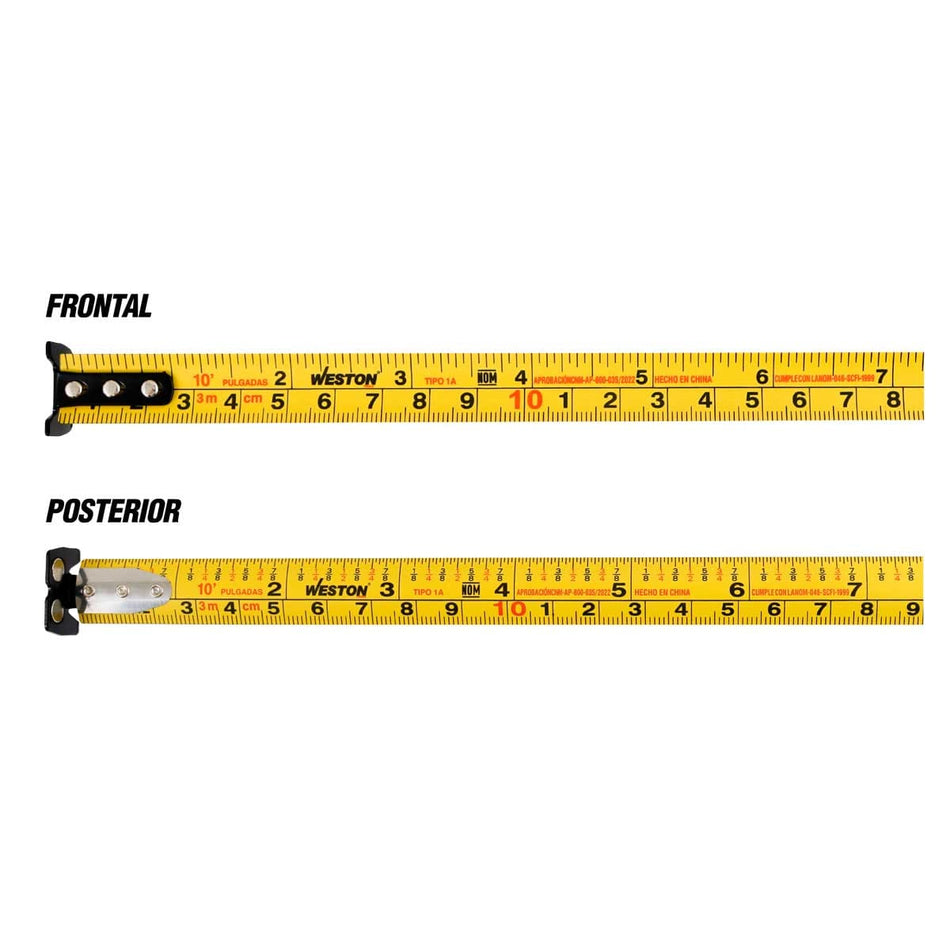 Flexometro De 3 Metros Magnetico 16mm Anti Impacto Weston WGW-0001
