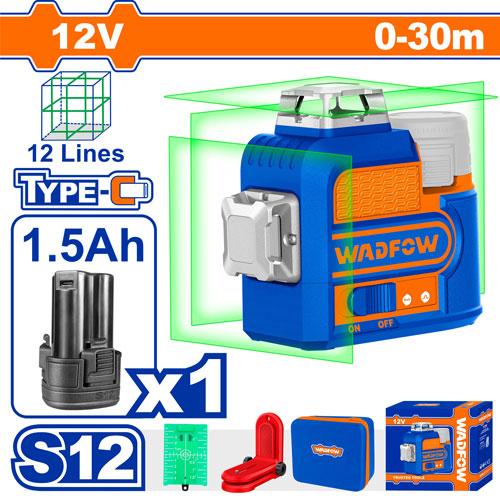 Nivel Laser 360 16 Lineas 3d Luz Verde Autonivelante Recargable 30Mt Wadfow WLE8M12
