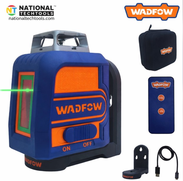 Nivel Laser 360 5 Lineas Luz Verde Autonivelante Recargable 30Mt Wadfow WLE2M05