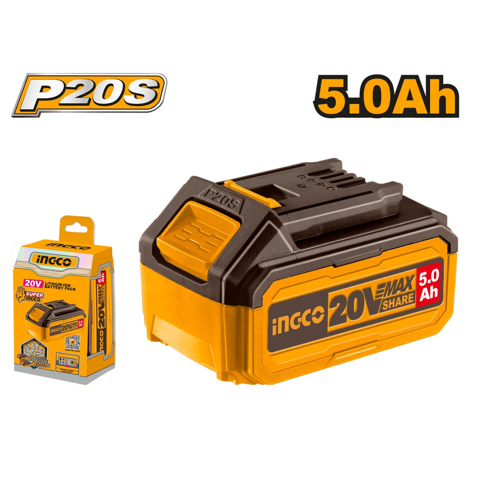 Batería Ingco 5.0Ah Li-ion 20V FBLI20031 P20S Litio Original