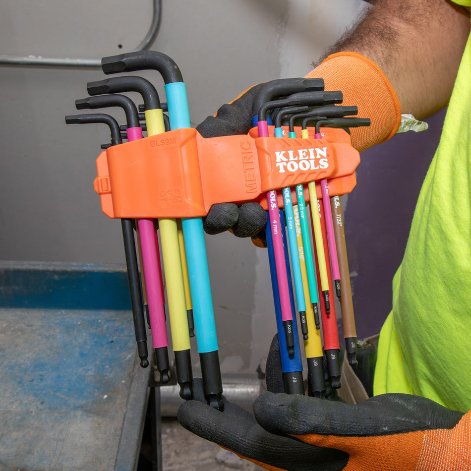 KLEIN TOOLS BLS18 Juego De Llaves Allen Largas Punta De Bola STD-MM 19Pz