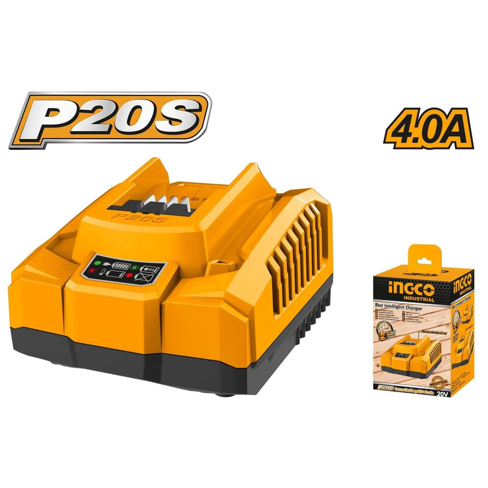 Cargador Rapido para herramientas Ingco Li-ion 20v 4.0A Ingco UFCLI20411