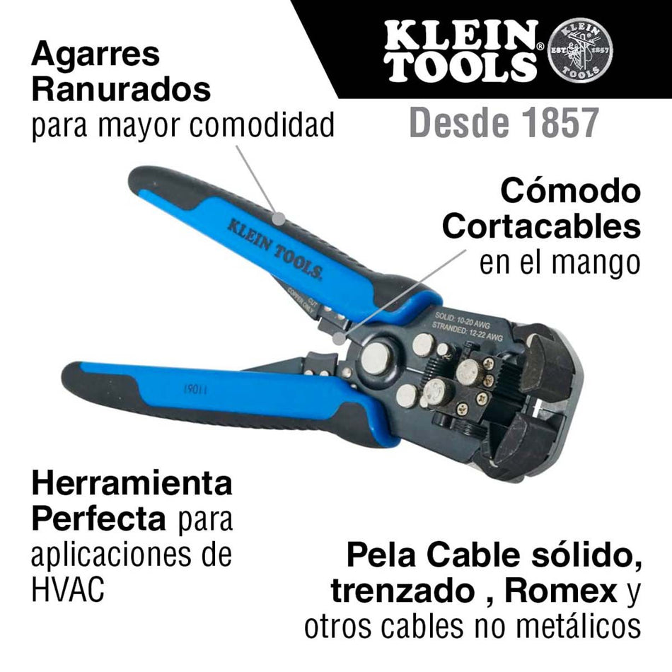 KLEIN TOOLS 11061 Pinza Pelacables y cortador de ajuste automático