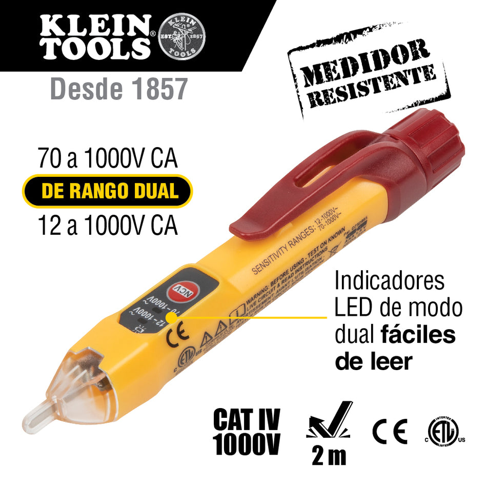 Probador De Voltaje Sin Contacto 12-70 A 1000v Ac Klein Tools NCVT-2P